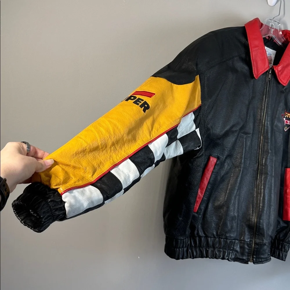 Vintage Bussman Racing Leather Jacket Size‎ L